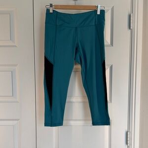 Virus International Teal and Black Athletic Leggings